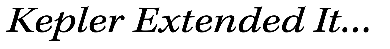 Kepler Extended Italic Caption